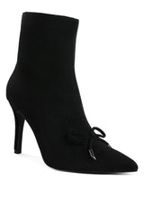 dapers bow detail ankle boots#color_black