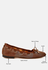 darlow drawstring bow ballerinas#color_brown