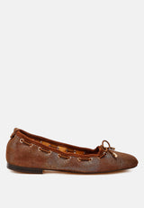 darlow drawstring bow ballerinas#color_brown