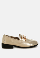 dendron diamante horsebit metallic loafers#color_gold