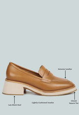 MOORE Lead lady Loafers in Tan#color_tan