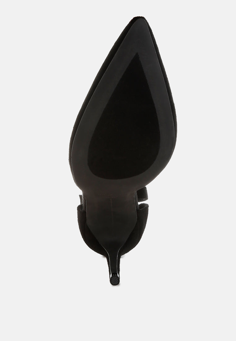 dolona microfiber stiletto heel sandals#color_black