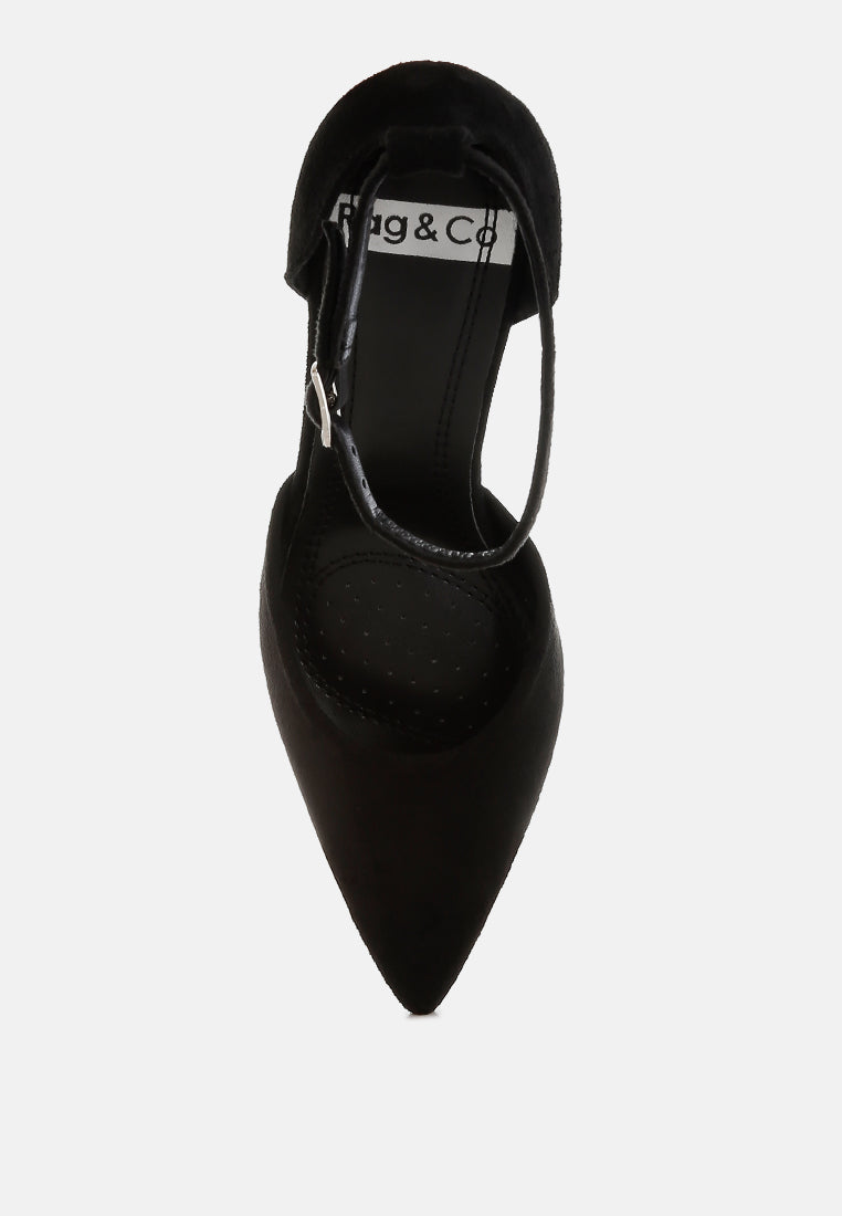 dolona microfiber stiletto heel sandals#color_black