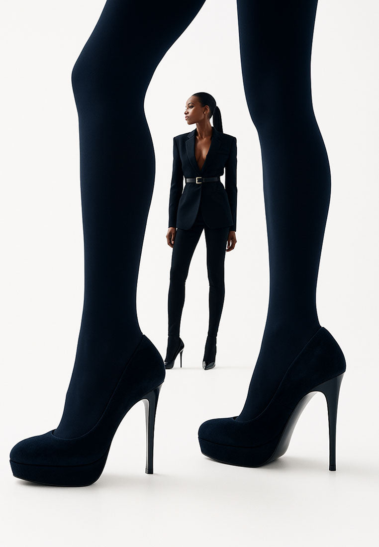 FAUSTINE High Heel Dress Shoe in black-Black