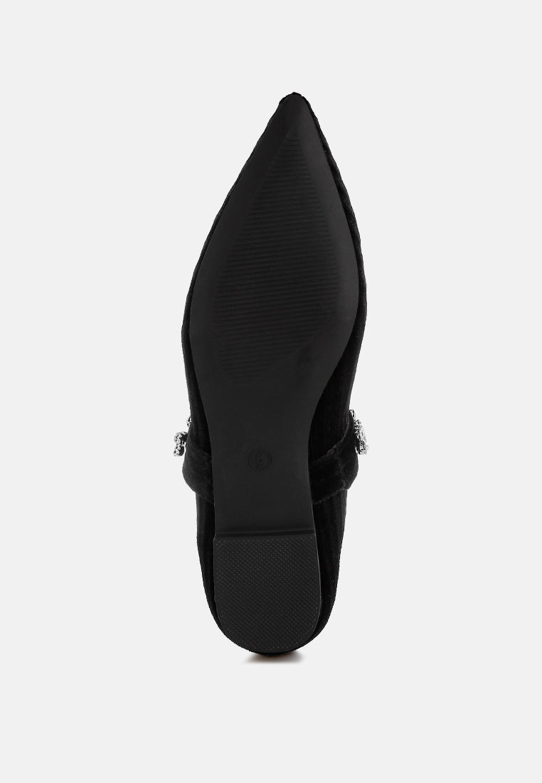 dresden diamante brooch velvet ballerinas#color_black