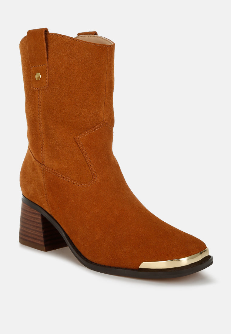 emberly suede square toe ankle boots#color_tan