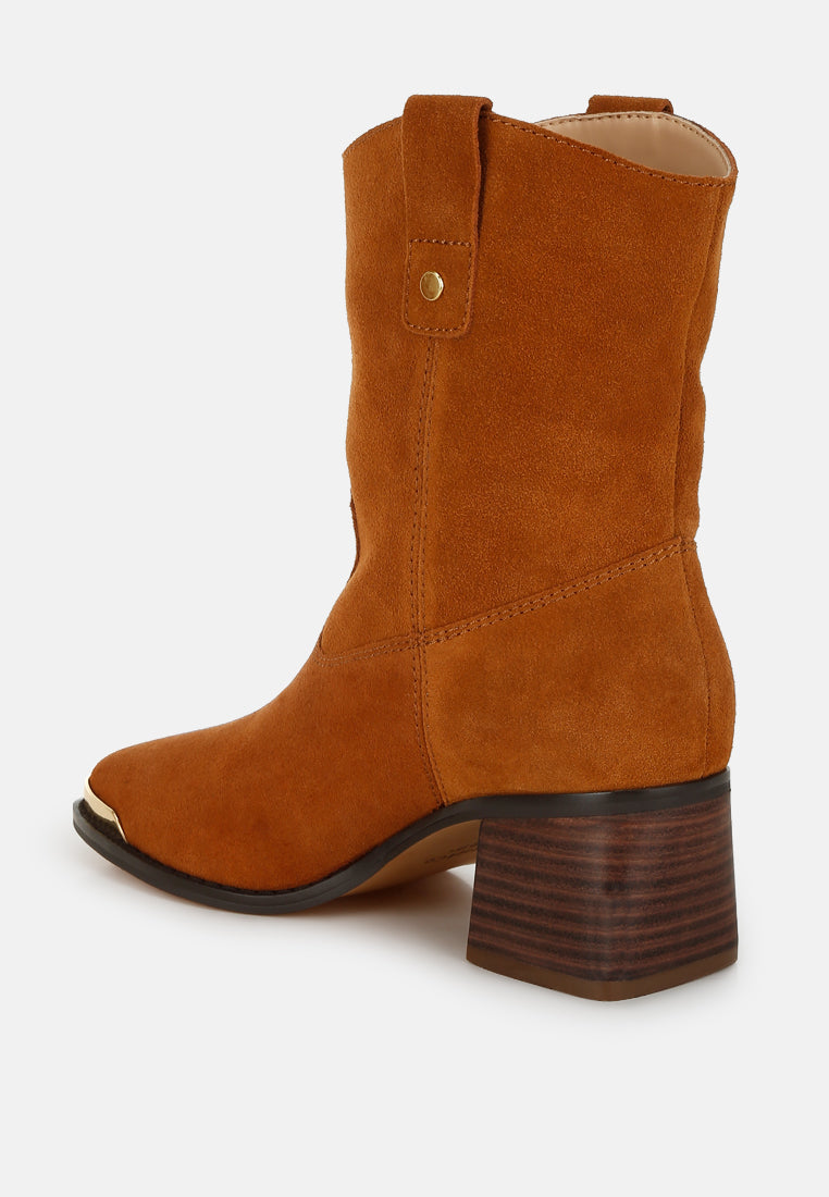 emberly suede square toe ankle boots#color_tan