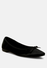 fearless satin bow embellished ballerinas#color_black