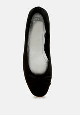 fearless satin bow embellished ballerinas#color_black