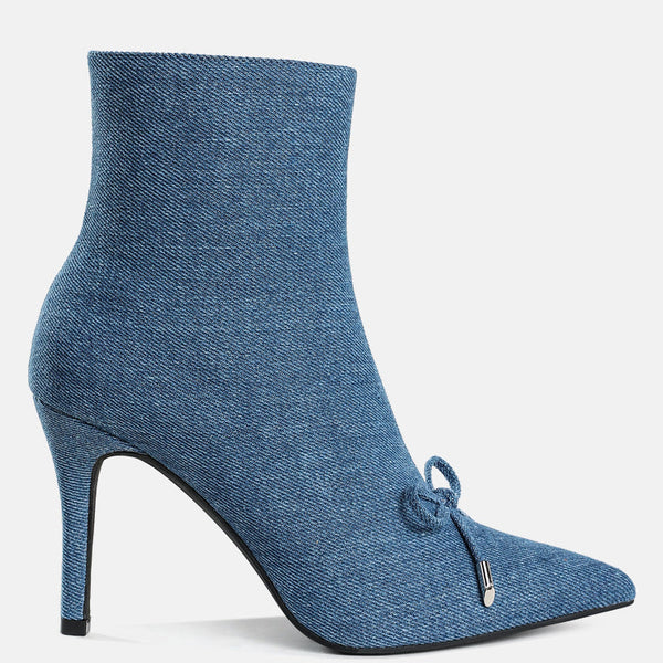 Denim ankle boots deals