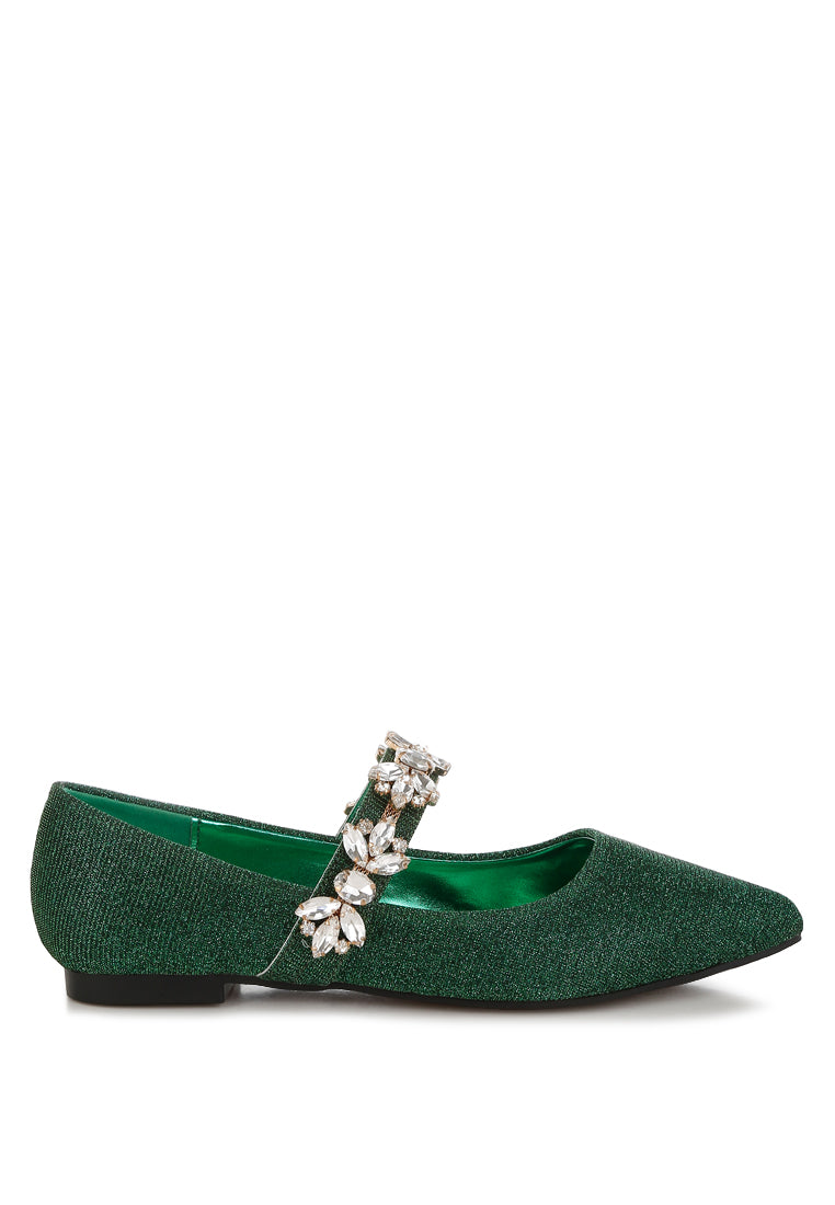 flavia diamante brooch glitter ballerinas#color_green