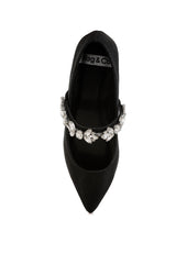 flavia diamante brooch glitter ballerinas#color_black