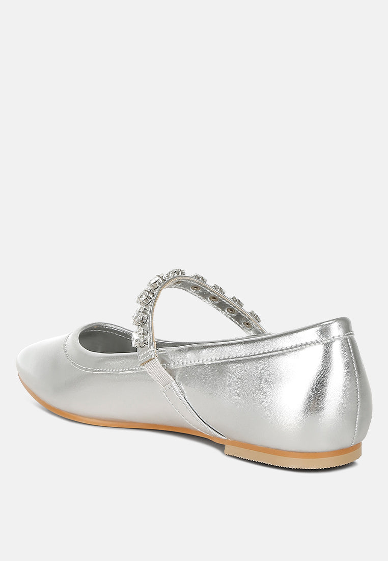 gloxinia metallic mary jane ballerinas#color_silver