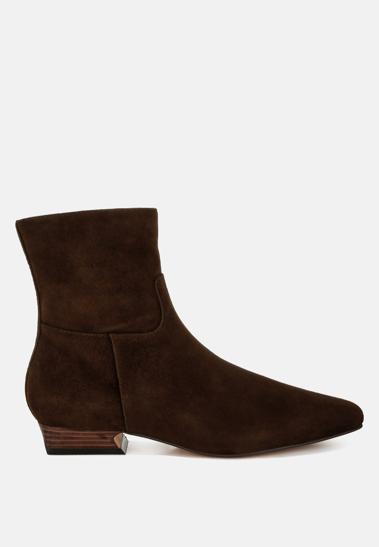 hakra flared heel suede boots#color_brown
