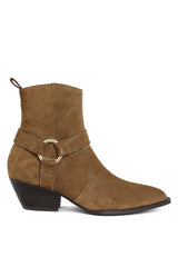 jockey harness detail ankle boots#color_taupe