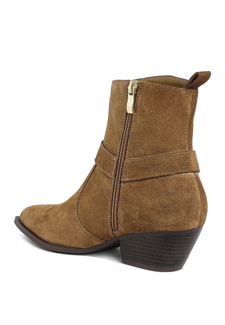 jockey harness detail ankle boots#color_taupe