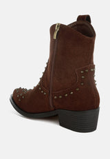 hira studs embellished cowboy boots#color_brown