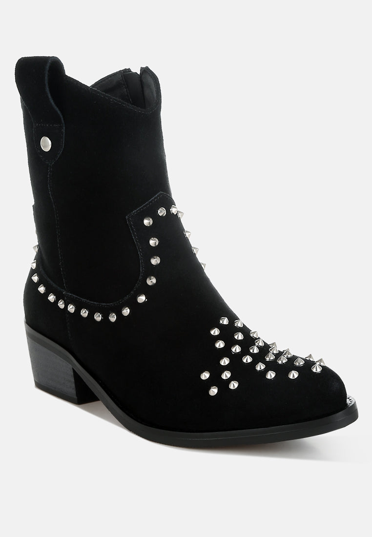 hira studs embellished cowboy boots#color_black