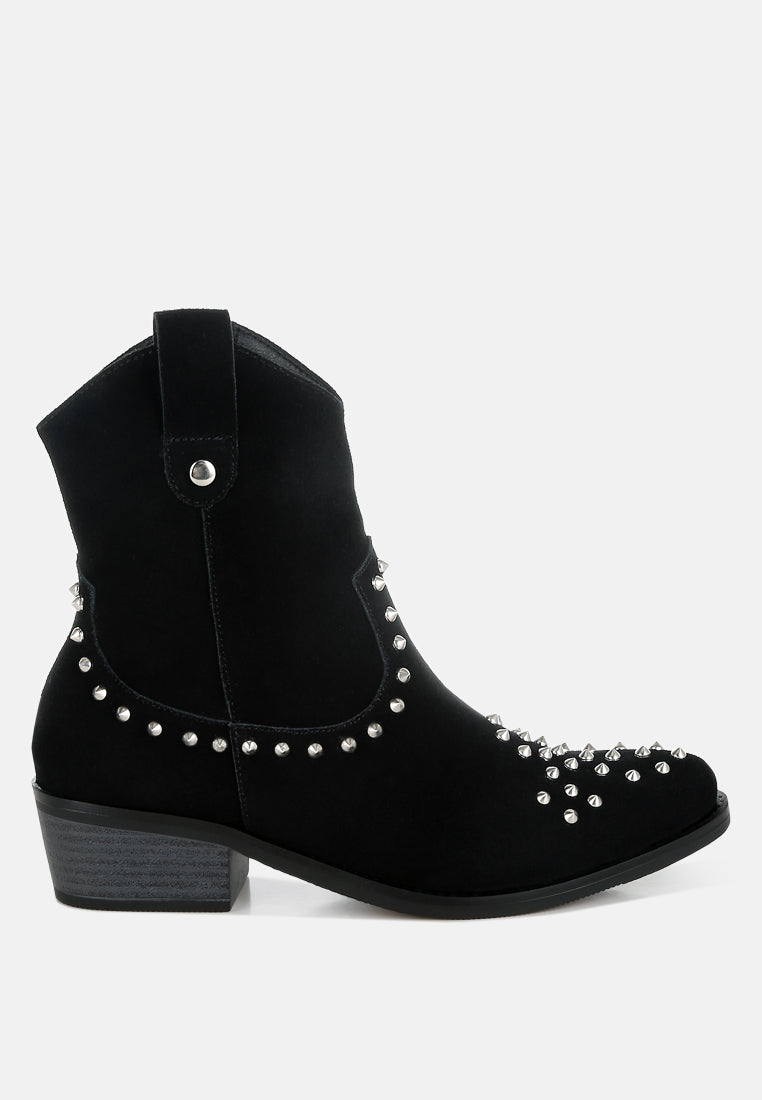 hira studs embellished cowboy boots#color_black