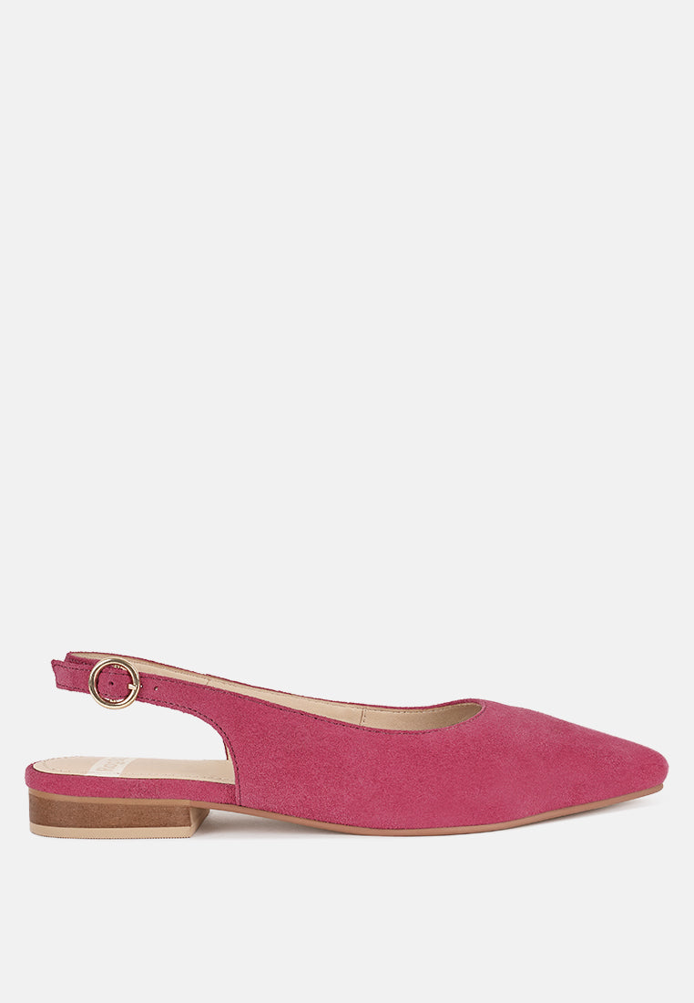 hocane real suede leather slingback sandals#color_fuchsia
