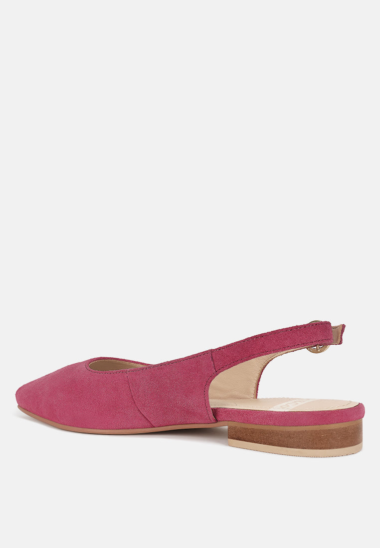 hocane real suede leather slingback sandals#color_fuchsia