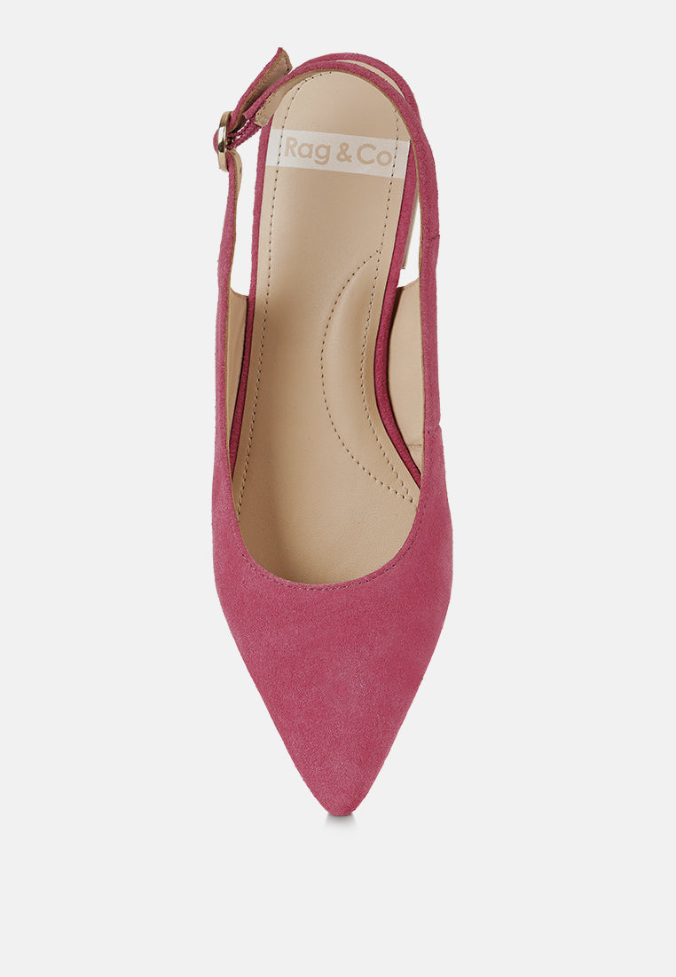 hocane real suede leather slingback sandals#color_fuchsia