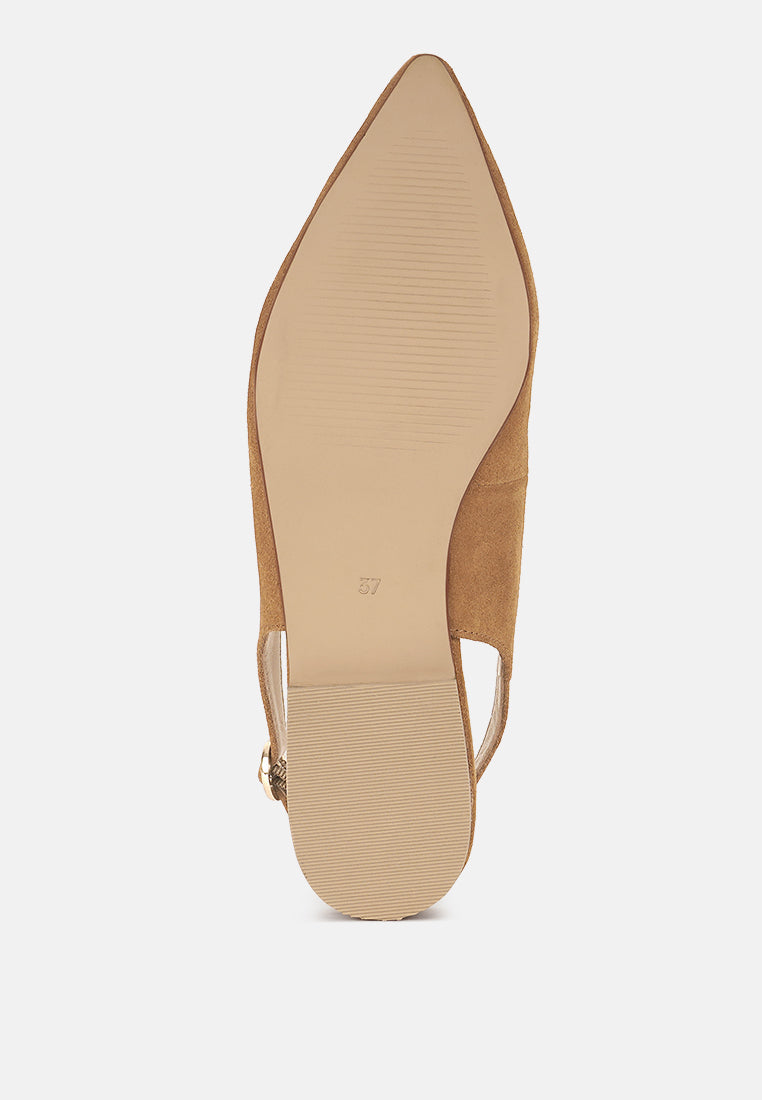 hocane real suede leather slingback sandals#color_tan