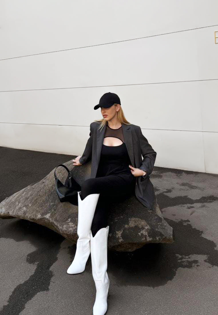 great strom white Leather Calf boots#color_white