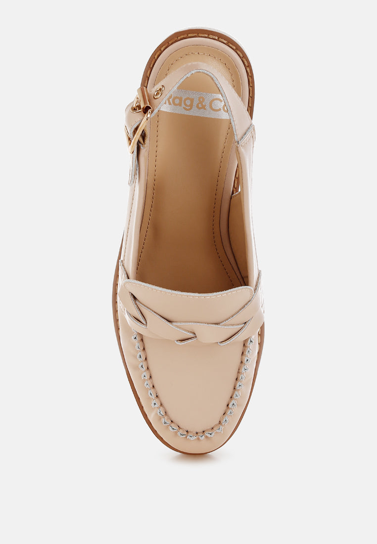 jemykin genuine leather loafer sandals#color_beige