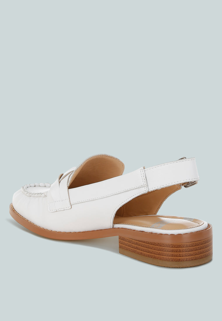 jemykin genuine leather loafer sandals#color_white