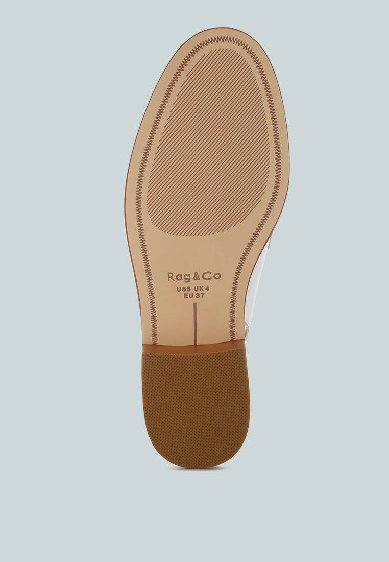 jemykin genuine leather loafer sandals#color_white