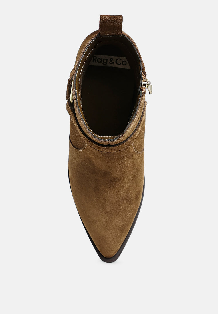 jockey harness detail ankle boots#color_taupe