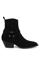 jockey harness detail ankle boots#color_black