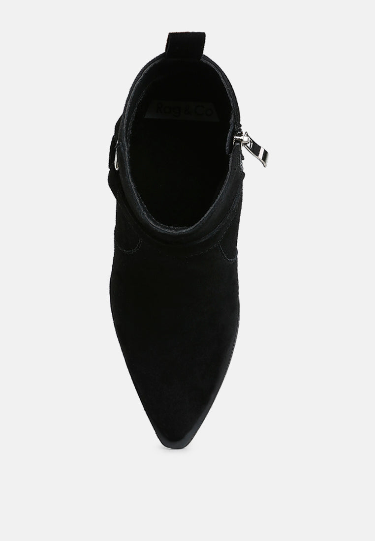 jockey harness detail ankle boots#color_black