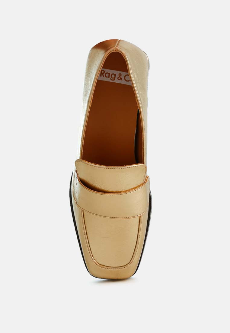 jongs metallic penny loafers#color_gold