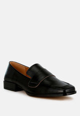 Jongs Metallic Penny Loafers#color_Black