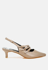 kanebei triple strap slingback sandals#color_taupe