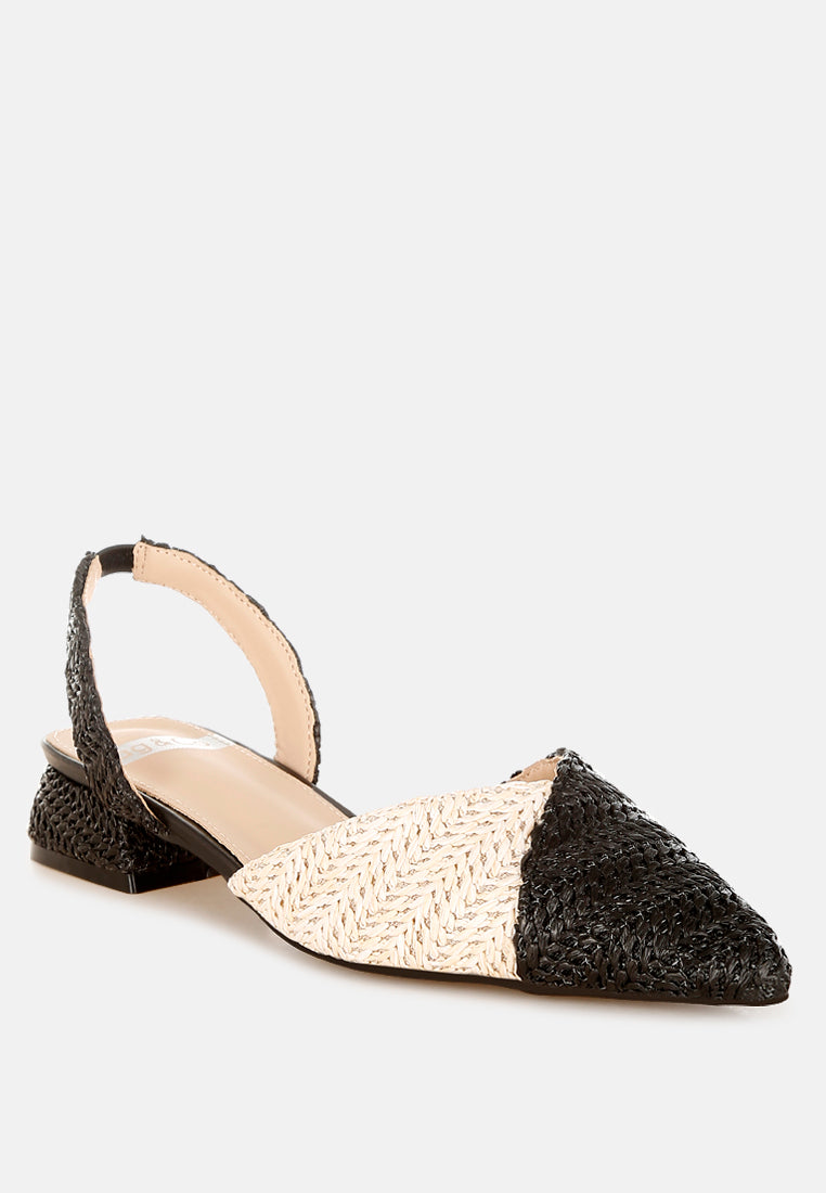 kinjay pointy toe slingback sandals#color_black