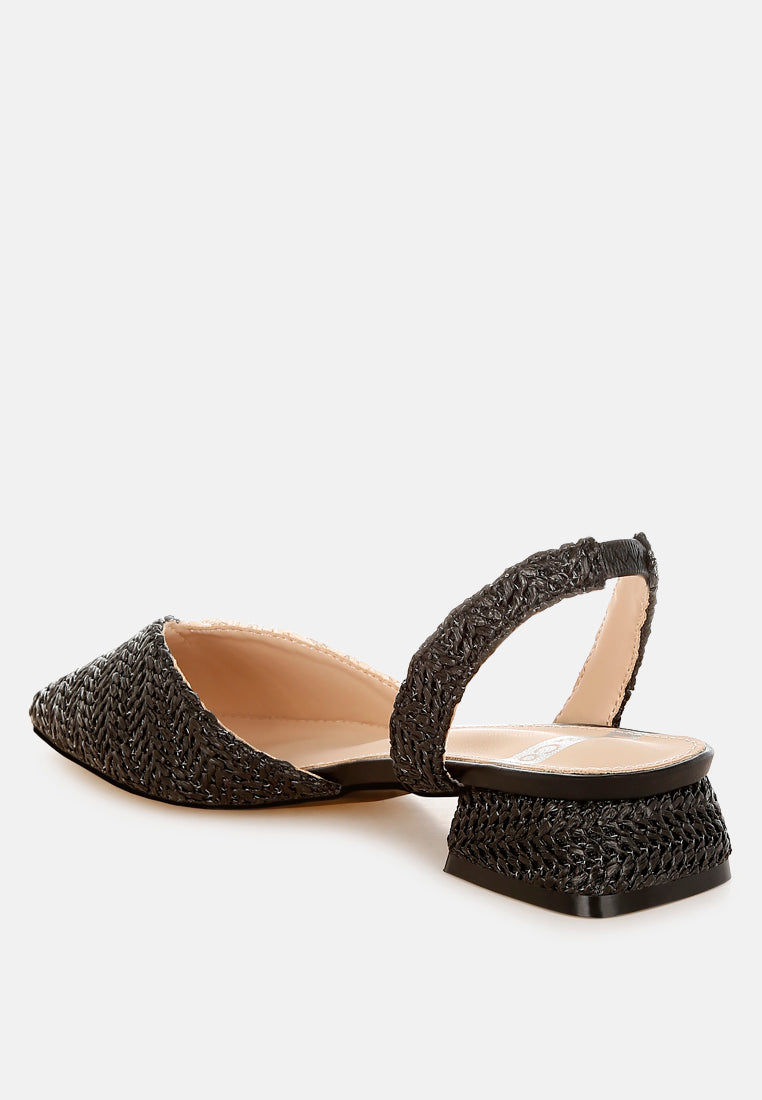 kinjay pointy toe slingback sandals#color_black