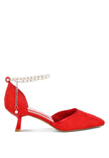 laika lace kitten heel sandals#color_red