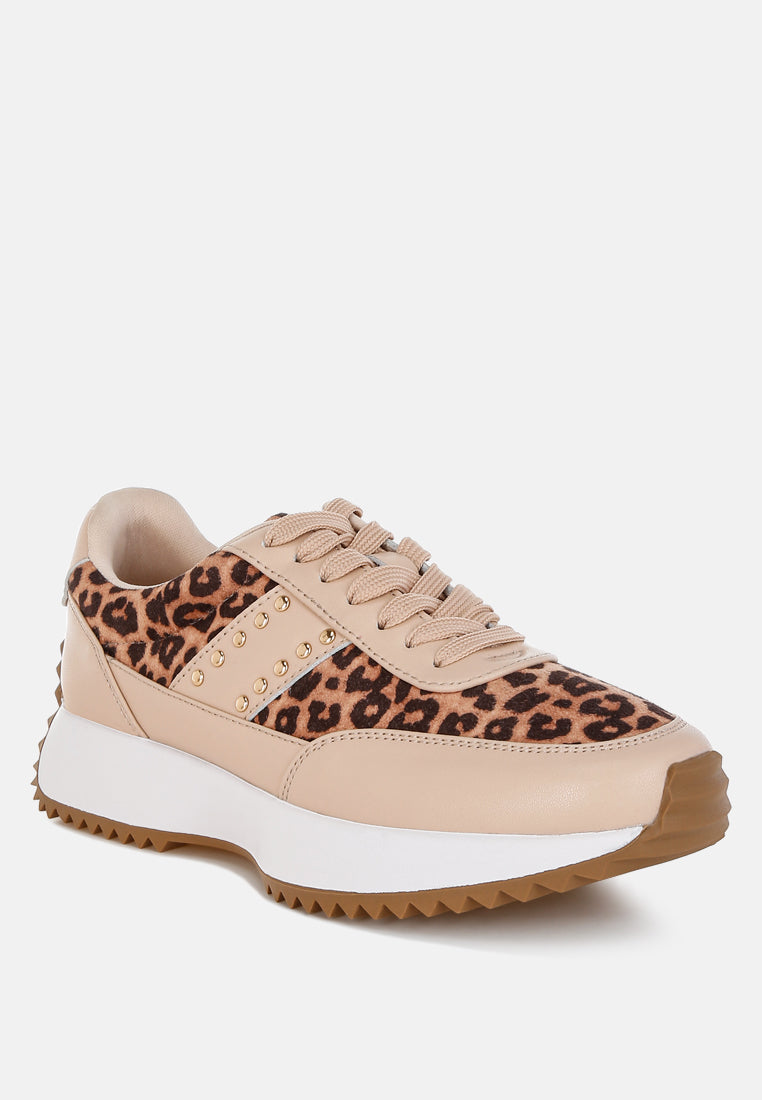 lepark real leather leopard print sneakers#color_beige