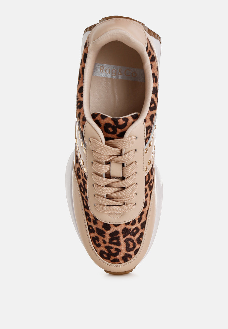 lepark real leather leopard print sneakers#color_beige