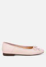 lutten square-toe bow ballerinas#color_pink