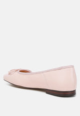 lutten square-toe bow ballerinas#color_pink