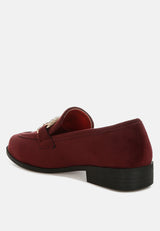 maestro diamante embellished horsebit loafers#color_burgundy