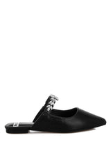 magnum diamante strap glitter mules#color_black