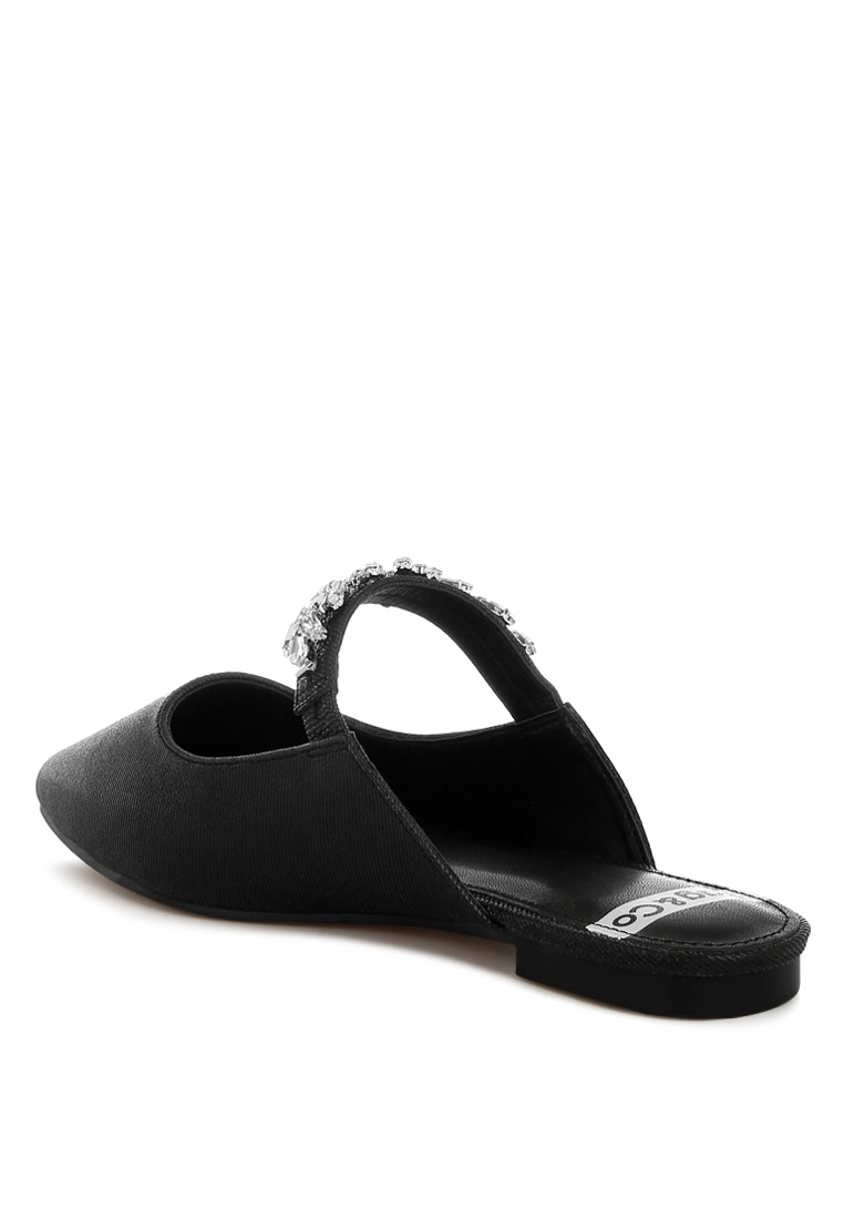 magnum diamante strap glitter mules#color_black