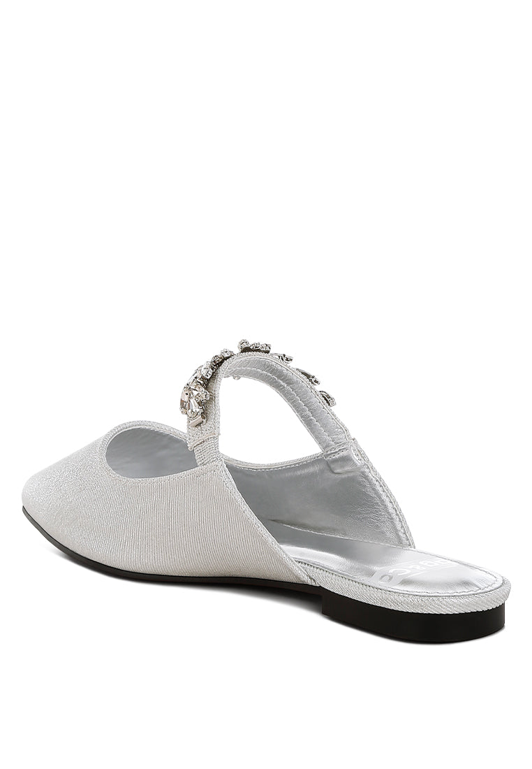 magnum diamante strap glitter mules#color_silver