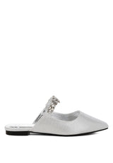 magnum diamante strap glitter mules#color_silver