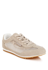 milon microfiber & mesh sneakers#color_beige